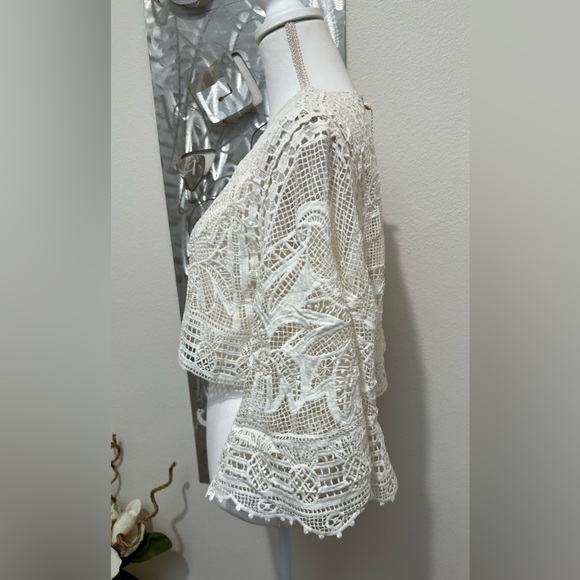 NWT FARM Rio Guipire Blouse- Off-White- Size Small - Picture 8 of 16